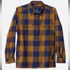 New Northlake Men's Plaid Casual Snap Organic Flannel Shirt Size Large